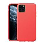 Electroplating Leather Texture PC + TPU Shockproof Case For iPhone 12 Pro Max(Red)