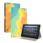 For Amazon Fire HD 10 / 10 Plus 2021 Watercolor Pattern Skin Feel Magnetic Horizontal Flip PU Leather Case with Holder & Card Slots & Photo Frame & Sleep / Wake-up Function(Autumn Leaves)