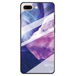 For iPhone 8 Plus & 7 Plus Marble Pattern Glass Protective Case(Rock Purple)