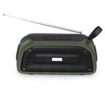 New Rixing NR-906FM TWS Waterproof Bluetooth Speaker Support Hands-free Call / FM with Handle & Antenna(Army Green)