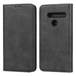 For LG G8 ThinQ Calf Texture Magnetic Horizontal Flip Leather Case with Holder & Card Slots & Wallet(Black)