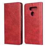 For LG K50S Calf Texture Magnetic Horizontal Flip Leather Case with Holder & Card Slots & Wallet(Red)