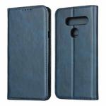 For LG V40 ThinQ Calf Texture Magnetic Horizontal Flip Leather Case with Holder & Card Slots & Wallet(Blue)
