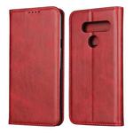 For LG V40 ThinQ Calf Texture Magnetic Horizontal Flip Leather Case with Holder & Card Slots & Wallet(Red)