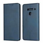 For LG V50 ThinQ Calf Texture Magnetic Horizontal Flip Leather Case with Holder & Card Slots & Wallet(Blue)