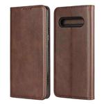 For LG V60 ThinQ 5G Calf Texture Magnetic Horizontal Flip Leather Case with Holder & Card Slots & Wallet(Brown)