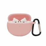 For OPPO Enco Air Anti-fall Wireless Earphone Silicone Protective Case with Hook(Pink)