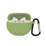 For OPPO Enco Air Anti-fall Wireless Earphone Silicone Protective Case with Hook(Matcha Green)