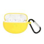 For OPPO Enco Free 2 Anti-fall Wireless Earphone Silicone Protective Case with Hook(Yellow)