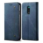 For Xiaomi Redmi 8 Denim Texture Casual Style Horizontal Flip Leather Case with Holder & Card Slots & Wallet(Blue)