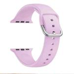 Single-color Silicone Buckle Strap Watch Band For Apple Watch Ultra 49mm / Series 8&7 45mm / SE 2&6&SE&5&4 44mm / 3&2&1 42mm(Lavender)