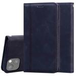 For iPhone 13 mini Frosted Business Magnetic Horizontal Flip PU Leather Case with Holder & Card Slot & Lanyard (Black)