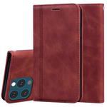 For iPhone 13 Pro Max Frosted Business Magnetic Horizontal Flip PU Leather Case with Holder & Card Slot & Lanyard (Brown)