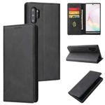 For Samsung Galaxy Note10+ Calf Texture Magnetic Horizontal Flip Leather Case with Holder & Card Slots & Wallet(Black)