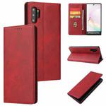 For Samsung Galaxy Note10+ Calf Texture Magnetic Horizontal Flip Leather Case with Holder & Card Slots & Wallet(Red)