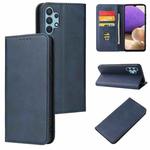 For Samsung Galaxy A32 5G Calf Texture Magnetic Horizontal Flip Leather Case with Holder & Card Slots & Wallet(Blue)