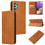 For Samsung Galaxy A32 5G Calf Texture Magnetic Horizontal Flip Leather Case with Holder & Card Slots & Wallet(Khaki)