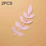 2 PCS Leaves 16x7cm Creative Leaves Paper Cutting Shooting Props Papercut Jewelry Cosmetics Background Photo Photography Props(Pink)