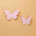 2 PCS Creative Butterfly Paper Cutting Shooting Props Papercut Jewelry Cosmetics Background Photo Photography Props(Pink)