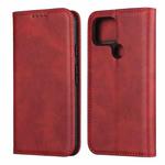 For Google Pixel 5 Calf Texture Magnetic Horizontal Flip Leather Case with Holder & Card Slots & Wallet(Red)