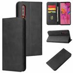 For Huawei P30 Calf Texture Magnetic Horizontal Flip Leather Case with Holder & Card Slots & Wallet(Black)