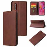 For Huawei P30 Calf Texture Magnetic Horizontal Flip Leather Case with Holder & Card Slots & Wallet(Brown)