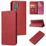 For Huawei P30 Pro Calf Texture Magnetic Horizontal Flip Leather Case with Holder & Card Slots & Wallet(Red)