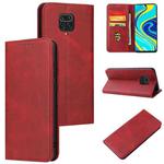 For Xiaomi Redmi Note 9 Pro Calf Texture Magnetic Horizontal Flip Leather Case with Holder & Card Slots & Wallet(Red)