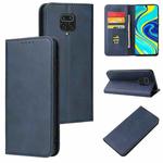 For Xiaomi Redmi Note 9 Pro Calf Texture Magnetic Horizontal Flip Leather Case with Holder & Card Slots & Wallet(Blue)