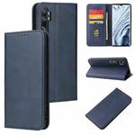 For Xiaomi Mi Note 10 Pro Calf Texture Magnetic Horizontal Flip Leather Case with Holder & Card Slots & Wallet(Blue)