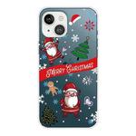 For iPhone 13 mini Christmas Series Transparent TPU Protective Case (Question Mark Old Man)