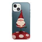 For iPhone 13 mini Christmas Series Transparent TPU Protective Case (Acrobatic Snowman)