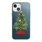 For iPhone 13 Christmas Series Transparent TPU Protective Case(Retro Christmas Tree)