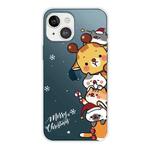 For iPhone 13 Christmas Series Transparent TPU Protective Case(Multiple Animals)