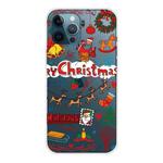 For iPhone 13 Pro Christmas Series Transparent TPU Protective Case (Christmas Stamp)