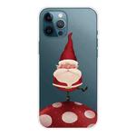 For iPhone 13 Pro Max Christmas Series Transparent TPU Protective Case (Acrobatic Snowman)