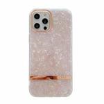 For iPhone 13 mini Shell Texture Electroplating IMD TPU Shockproof Case (Pink)