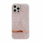 For iPhone 13 Pro Shell Texture Electroplating IMD TPU Shockproof Case (Pink)