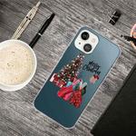 For iPhone 13 mini Christmas Series Transparent TPU Protective Case (Christmas Pajamas)