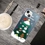 For iPhone 13 mini Christmas Series Transparent TPU Protective Case (Three-tier Christmas Tree)