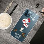 For iPhone 13 Pro Christmas Series Transparent TPU Protective Case (Trojan Bear Deer)