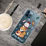 For iPhone 13 Pro Max Christmas Series Transparent TPU Protective Case (Stacked Doll)