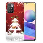 For Xiaomi Redmi 10 Christmas Series Transparent TPU Protective Case(Mini Deer and Old Man)