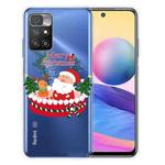 For Xiaomi Redmi 10 Christmas Series Transparent TPU Protective Case(Gift Box Old Man)