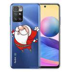 For Xiaomi Redmi 10 Christmas Series Transparent TPU Protective Case(Look to The Sky Old Man)