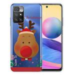 For Xiaomi Redmi 10 Christmas Series Transparent TPU Protective Case(Big Nosed Deer)