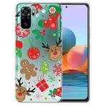 For Xiaomi Redmi Note 10 4G Christmas Series Transparent TPU Protective Case(Banana Fruit)