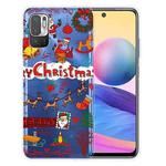 For Xiaomi Redmi Note 10 5G Christmas Series Transparent TPU Protective Case(Christmas Stamp)