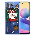 For Xiaomi Redmi Note 10 5G Christmas Series Transparent TPU Protective Case(Page Old Man)
