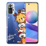 For Xiaomi Redmi Note 10 Pro 4G Christmas Series Transparent TPU Protective Case(Multiple Animals)